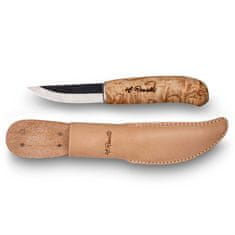 Roselli R110 Carpenter lovecký nôž 8,5 cm, drevo brezy, kožené puzdro