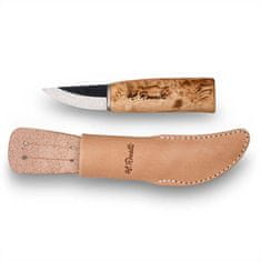 Roselli R130 Grandmother Knife malý univerzálny nôž 5,5 cm, drevo brezy, kožené puzdro