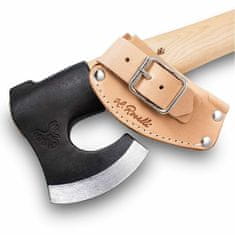 Roselli R860 Axe Short Handle kempingová sekera 9 cm, drevo brezy, kožené puzdro