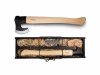 Roselli R850P Axe Long Handle kempingová sekera 9 cm, drevo brezy, kožené puzdro, brúsny kameň, box