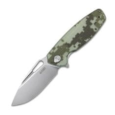 KUBEY KU322K Tityus Camo vreckový nôž 8,6 cm, kamuflážna, G10, spona