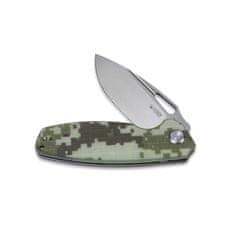 KUBEY KU322K Tityus Camo vreckový nôž 8,6 cm, kamuflážna, G10, spona