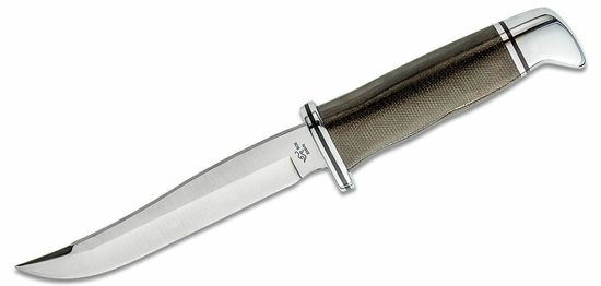 Buck BU-0105GRS1 Pathfinder Pro univerzálny nôž 12,7 cm, zelená, Micarta, kov, kožené puzdro