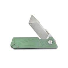 KUBEY KU104E Avenger vreckový outdoorový nôž 7,8 cm, nefritová Jade, G10