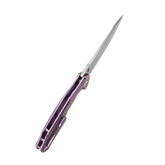 KUBEY KB235D Nova vreckový outdoorový nôž 9,3 cm, fialová, titán 