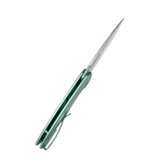 KUBEY KB360B Tityus vreckový nôž 8,6 cm, zelená, titán
