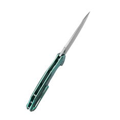 KUBEY KB235H Nova vreckový outdoorový nôž 9,3 cm, zelená, titán