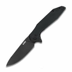 KUBEY KU117B Nova Black vreckový nôž 9,2 cm, celočierna, G10