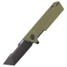 KUBEY KU104F Avenger vreckový outdoorový nôž 7,8 cm, zelená, G10