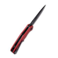 KUBEY KU2101F Dugu elegantný vreckový nôž 7,4 cm, Dark Stonewash, červená, G10