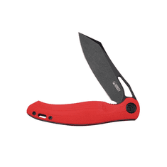 KUBEY KU239H Drake vreckový nôž 9,5 cm, Blackwash, červená, G10