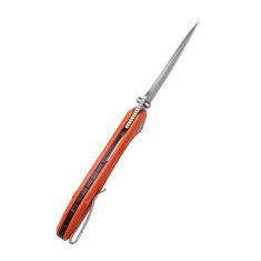 KUBEY KU314H Ruckus Orange vreckový nôž 8,4 cm, oranžová, G10