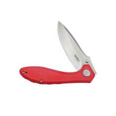 KUBEY KU314J Ruckus Red vreckový nôž 8,4 cm, červená, G10, spona