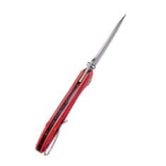 KUBEY KU314J Ruckus Red vreckový nôž 8,4 cm, červená, G10, spona