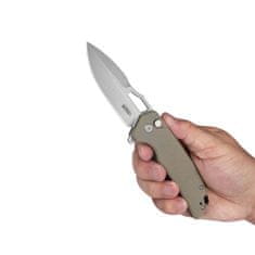 KUBEY KU316D vreckový nôž 7,9 cm, hnedá Tan, G10