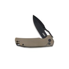 KUBEY KU316F RDF vreckový nôž 7,9 cm, Blackwash, hnedá Tan, G10