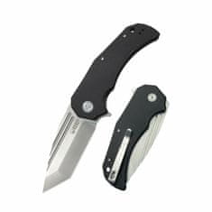 KUBEY KU318A Bravo One Tanto vreckový outdoorový nôž 8,6 cm, čierna, G10