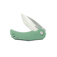 KUBEY KU318D Bravo One Tanto vreckový outdoorový nôž 8,6 cm, nefritová Jade, G10