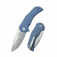 KUBEY KU319A Bravo One Drop Point vreckový outdoorový nôž 8,6 cm, modrá, G10