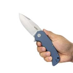 KUBEY KU319A Bravo One Drop Point vreckový outdoorový nôž 8,6 cm, modrá, G10