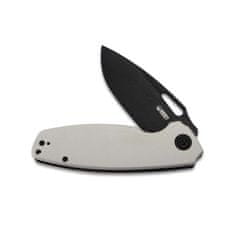 KUBEY KU322H Tityus Ivory vreckový nôž 8,6 cm, Dark Stonewash, krémová, G10, spona