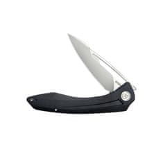 KUBEY KU345A Merced vreckový nôž 8,8 cm, Bead Blast, čierna, G10 