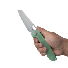 KUBEY KU365C Elang vreckový nôž 10 cm, nefritová Jade, G10, spona
