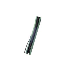 KUBEY KU365D Elang vreckový nôž 10 cm, Blackwash, nefritová Jade, G10, spona