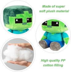 Plush Plyšová hračka Minecraft Zombie Steve Pixel 20cm