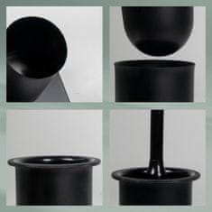 Kela Toaletná súprava Devin metal black 23,0x18,0x68,0cm