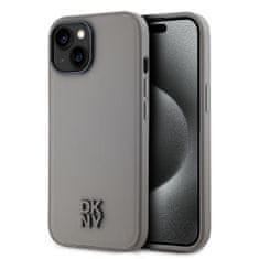 DKNY Zadný kryt PU Leather Stack Logo Magsafe pre iPhone 15 Grey