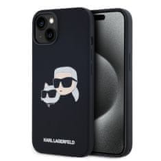 Karl Lagerfeld  Liquid Silicone Double Heads Magsafe zadný kryt pre iPhone 14 Black