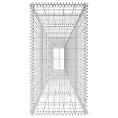 Vidaxl Gabiónová stena s krytom, pozinkovaná oceľ 600x50x100 cm