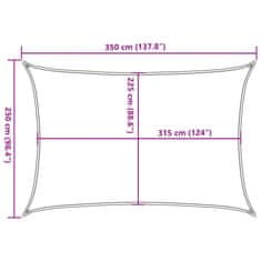 Vidaxl Tieniaca plachta 160 g/m² červená 2,5x3,5 m HDPE