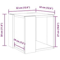 Vidaxl Konferenčný stolík dub sonoma 32x32x30 cm kompozitné drevo