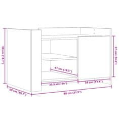 Vidaxl Konferenčný stolík čierny 80x50x50 cm kompozitné drevo