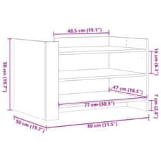 Vidaxl Konferenčný stolík betónovosivý 80x50x50 cm kompozitné drevo