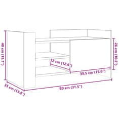 Vidaxl TV skrinka dub sonoma 80x35x40 cm kompozitné drevo