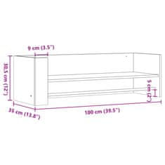 Petromila vidaXL Nástenná polica, hnedý dub 100x35x30,5 cm, kompozitné drevo