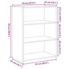 Petromila vidaXL Komoda dub sonoma 70x41x93 cm kompozitné drevo