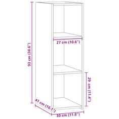 Petromila vidaXL Komoda dub sonoma 30x41x93 cm spracované drevo