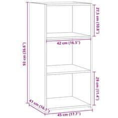 Petromila vidaXL Komoda biela 45x41x93 cm spracované drevo