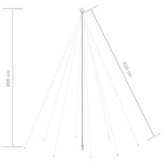 Vidaxl Svetlá na stromček interiér exteriér 1300 LED studené biele 8 m