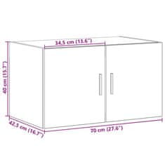 Petromila vidaXL Nástenná skrinka biela 70x42,5x40 cm kompozitné drevo