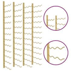 Vidaxl Nástenný stojan na víno na 36 fliaš 2 ks zlatý železný
