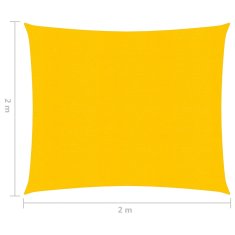 Vidaxl Tieniaca plachta 160 g/m² žltá 2x2 m HDPE