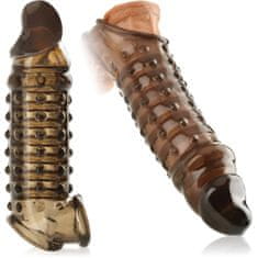 XSARA Pevný erekční návlek na penis a varlata - prodloužení o 2 cm - stimulace penisu a vagíny - 73082236