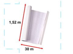 WOWO Karbónová Fólia 4D Biela - 4D Biela Karbónová Rolovacia Fólia 1,52x30m