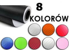 WOWO Červená 3D Karbónová Fólia - 3D Karbónová Fólia v Červenej Farbe - Rolka 1,27x28m