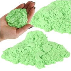 WOWO Kinetický Piesok Zelený 1kg - Zelený Kinetický Piesok 1kg v Praktickom Vrecku